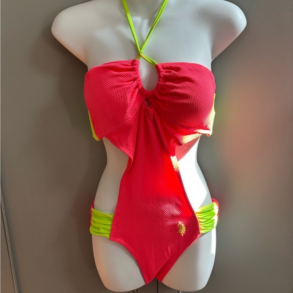 US Polo Assn. one piece LG bathing suit - Picture 1 of 8